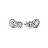 Double Halo - Silver - Pandora Earrings