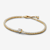 Gold Sparkling Heart River Bracelet | Pandora