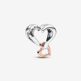 Two-tone Openwork Infinity Heart Charm | Pandora