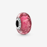Rippled Murano Glass - Pink - Charms - Pandora