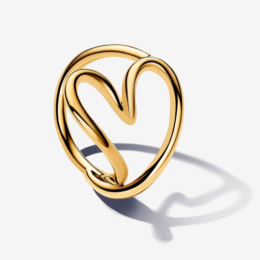 Organic Heart - Gold - Pandora Ring