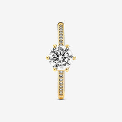 Colorless Sparkling Crown Solitaire Ring | Pandora