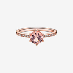 Crown Solitaire - Rose Gold - Pandora Ring