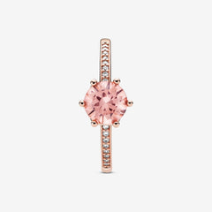 Crown Solitaire - Rose Gold - Pandora Ring
