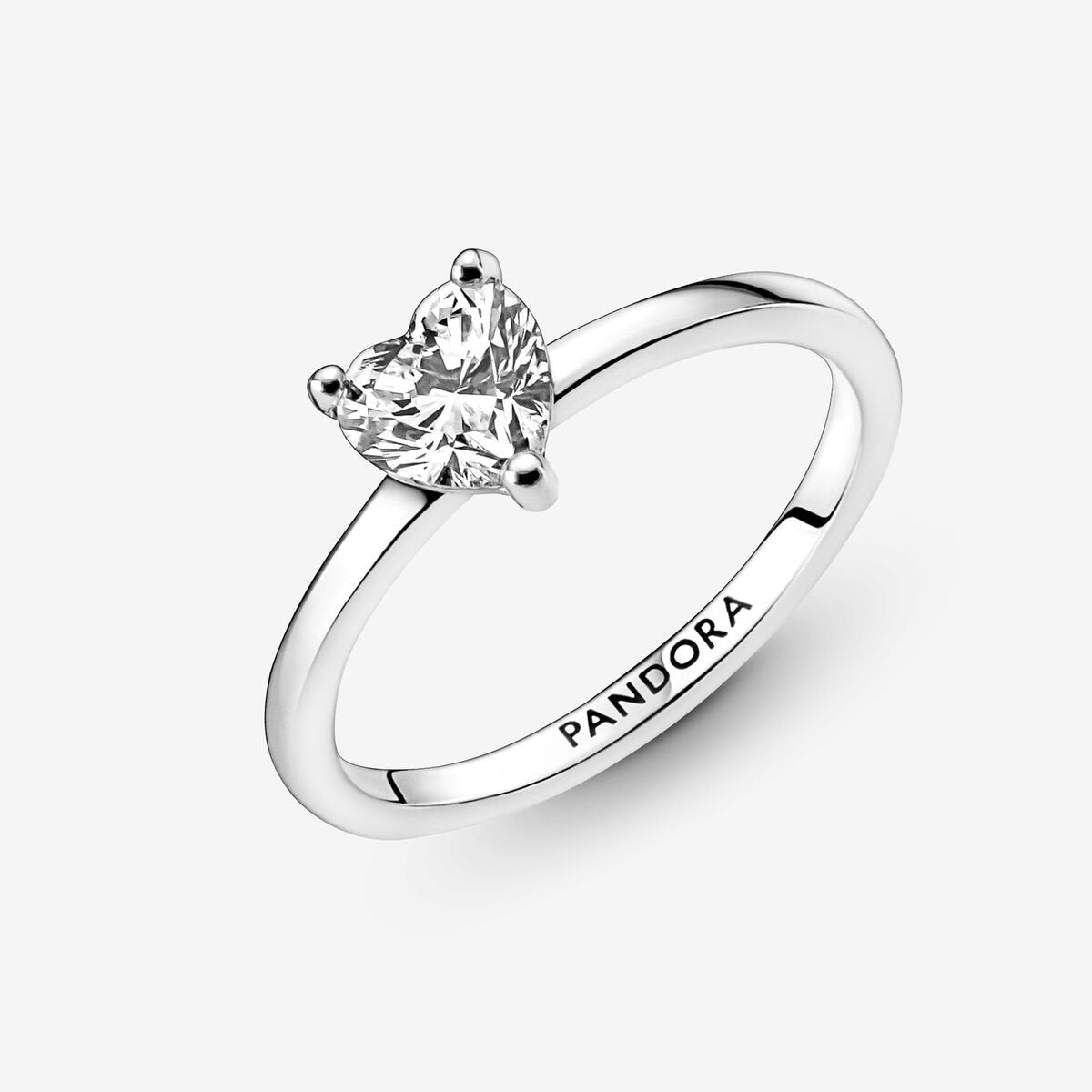 Sparkling Heart Solitaire Ring | Pandora
