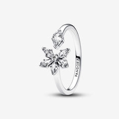 Sparkling Herbarium Open Ring - Silver - Pandora Ring