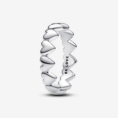 Silver Farandole of Hearts Ring | Pandora