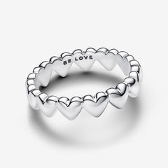 Silver Farandole of Hearts Ring | Pandora