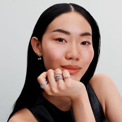 Sparkling Pink Bow Ring | Pandora