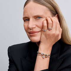 Sparkling Arrow - White & Silver - Pandora Ring