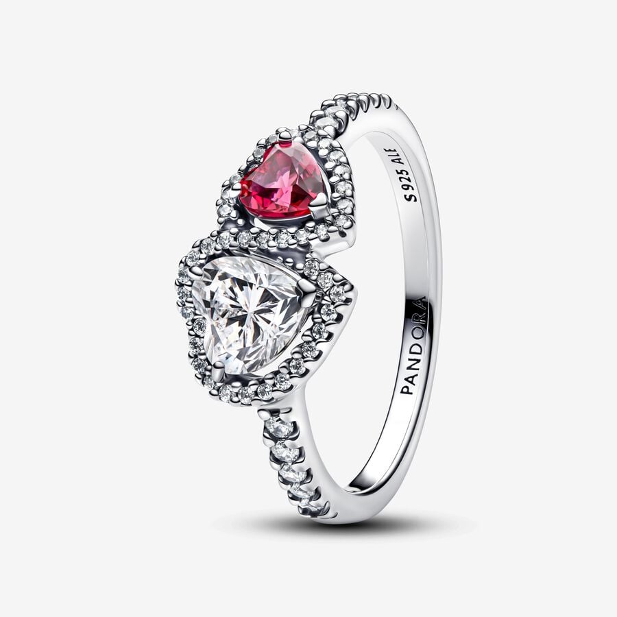 Hearts Halo Ring Sterling Silver | Pandora