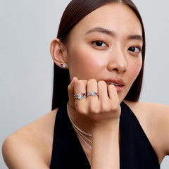 Hearts Halo Ring Sterling Silver | Pandora