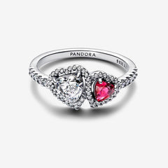 Hearts Halo Ring Sterling Silver | Pandora