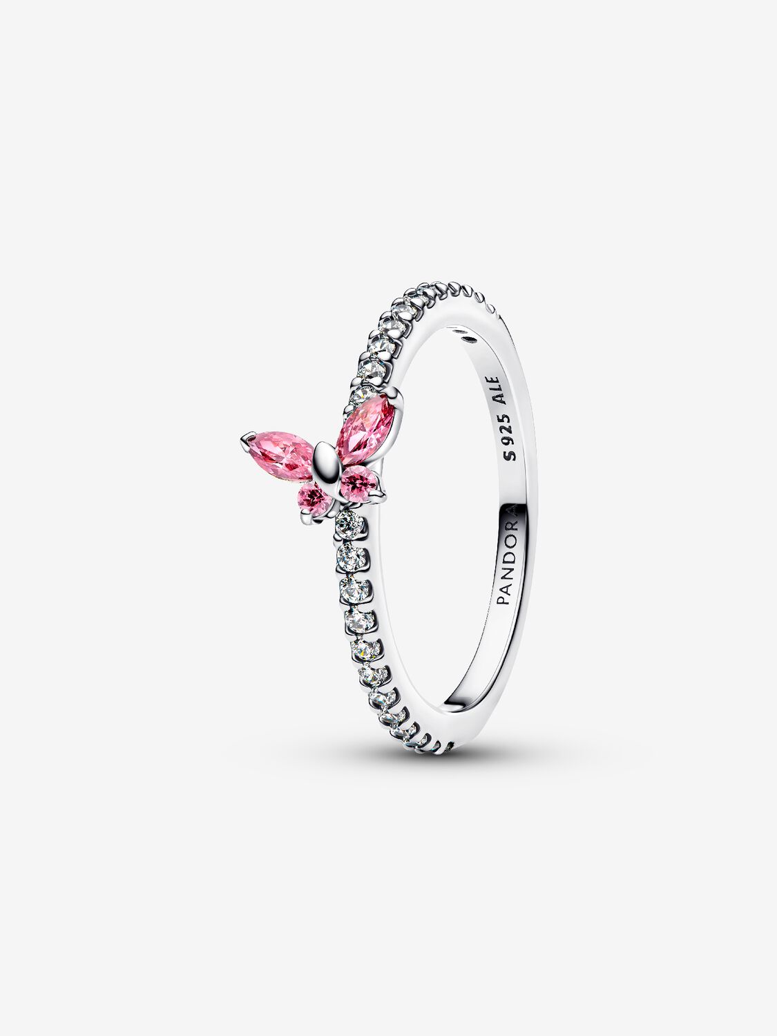 Pink Sparkling Butterfly Ring | Pandora