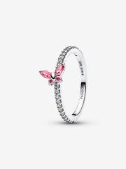Pink Sparkling Butterfly Ring | Pandora
