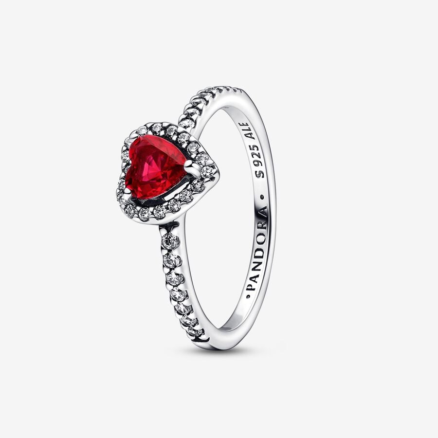 Raised Red Heart Ring | Pandora