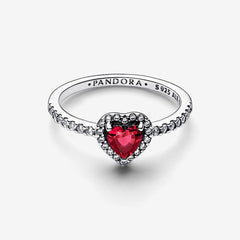 Raised Red Heart Ring | Pandora