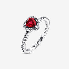 Raised Red Heart Ring | Pandora