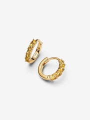 Yellow Hoop Earrings - Gold - Pandora Earrings