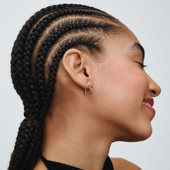 Hoop Earrings - Asymmetrical Hearts - Gold - Pandora Earrings