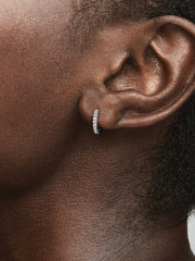 Sparkling Hoop Earrings - Silver - Pandora Earrings