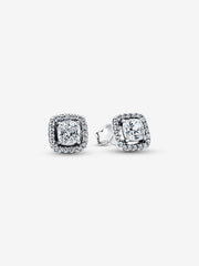 Glittering Halo Stud Earrings | Pandora