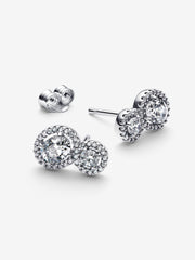 Double Halo - Silver - Pandora Earrings