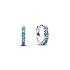 Blue Hoop Earrings - Silver - Pandora Earrings