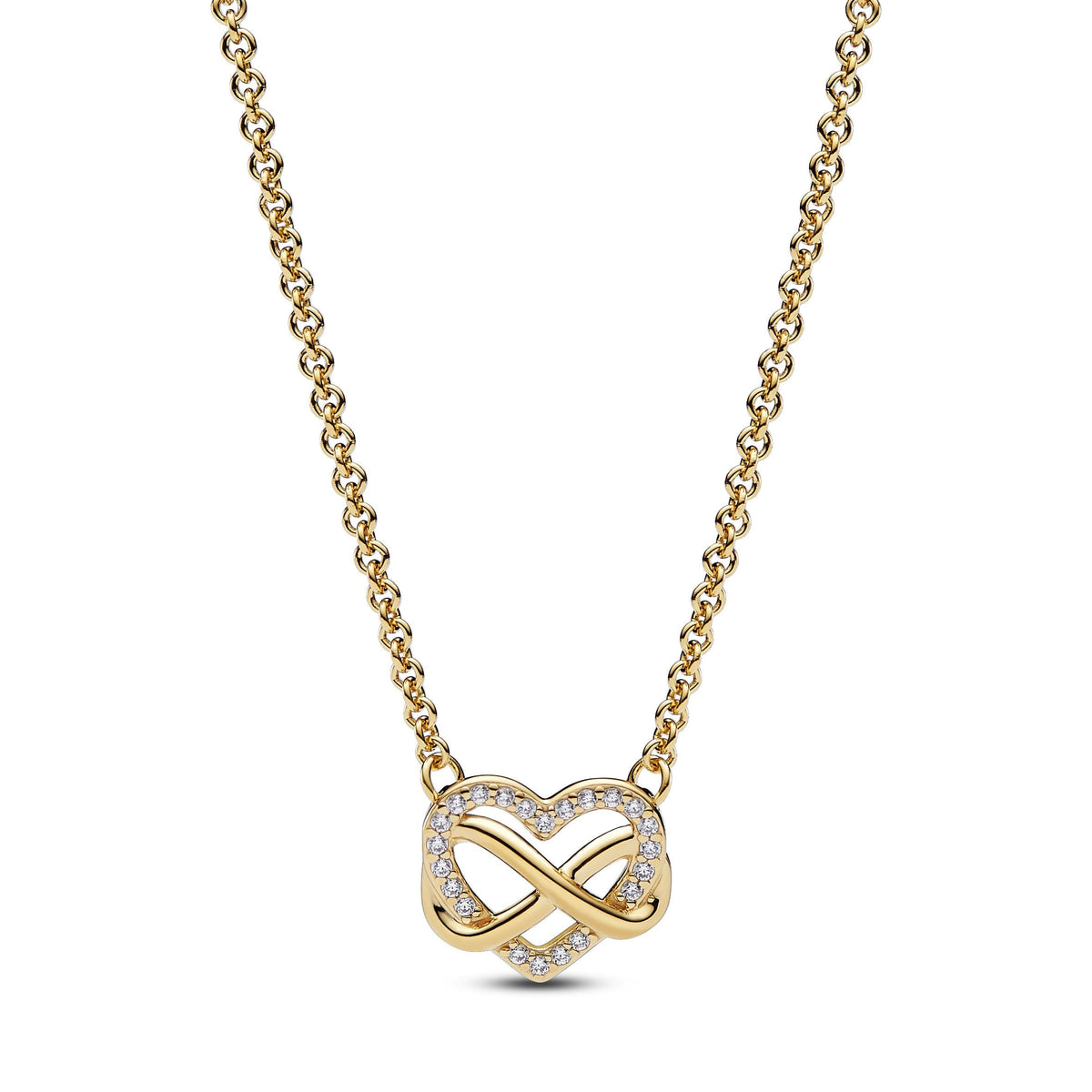 Sparkling Infinity Heart Necklace | Pandora