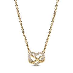 Sparkling Infinity Heart Necklace | Pandora