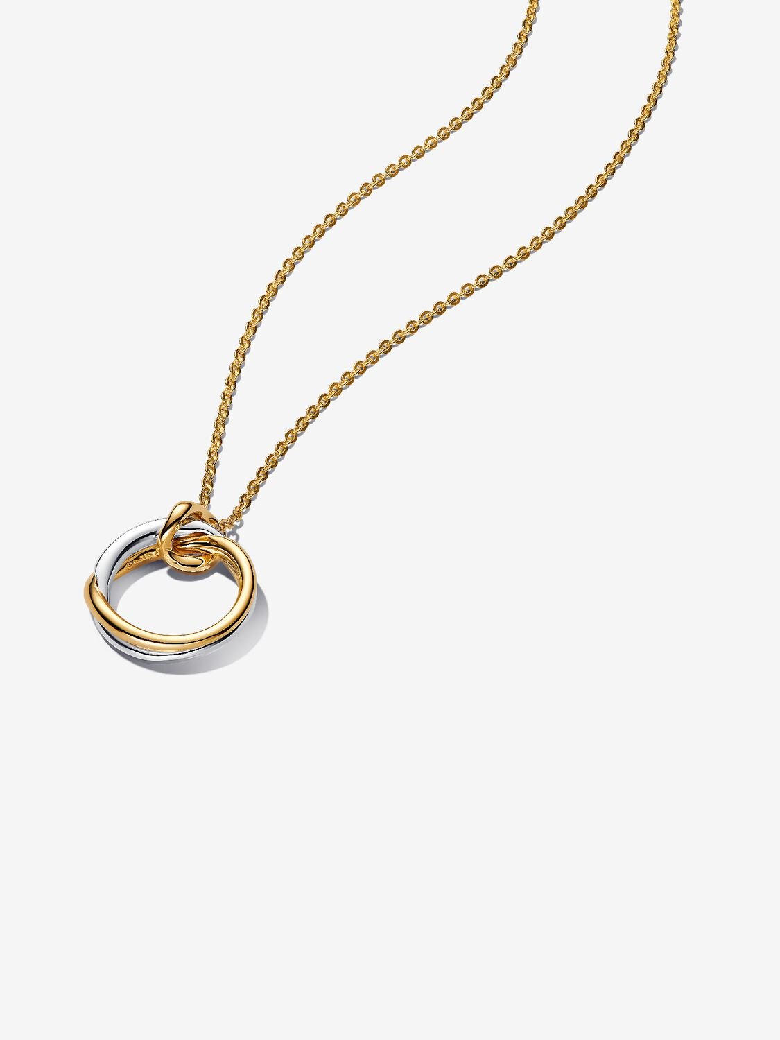 Organic Two-Tone Pendant - Gold - Pandora Necklace