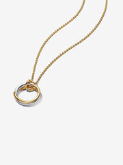 Organic Two-Tone Pendant - Gold - Pandora Necklace