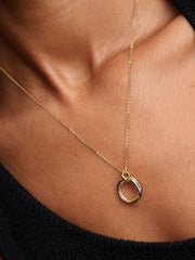 Organic Two-Tone Pendant - Gold - Pandora Necklace