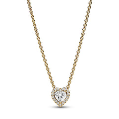 Gold Sparkling Heart Necklace | Pandora