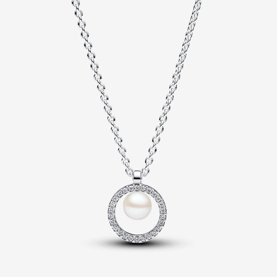 Pearl & Ring - Silver - Pandora Necklace