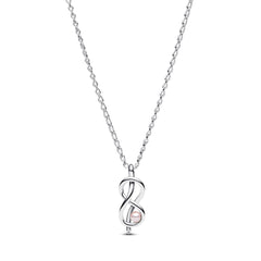 Knot & Infinity- Silver - Pandora Necklace