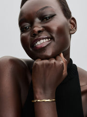 Bangle - Twisted - Golden - Pandora Bracelet