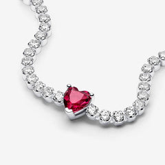 Sparkling Red Heart River Bracelet | Pandora