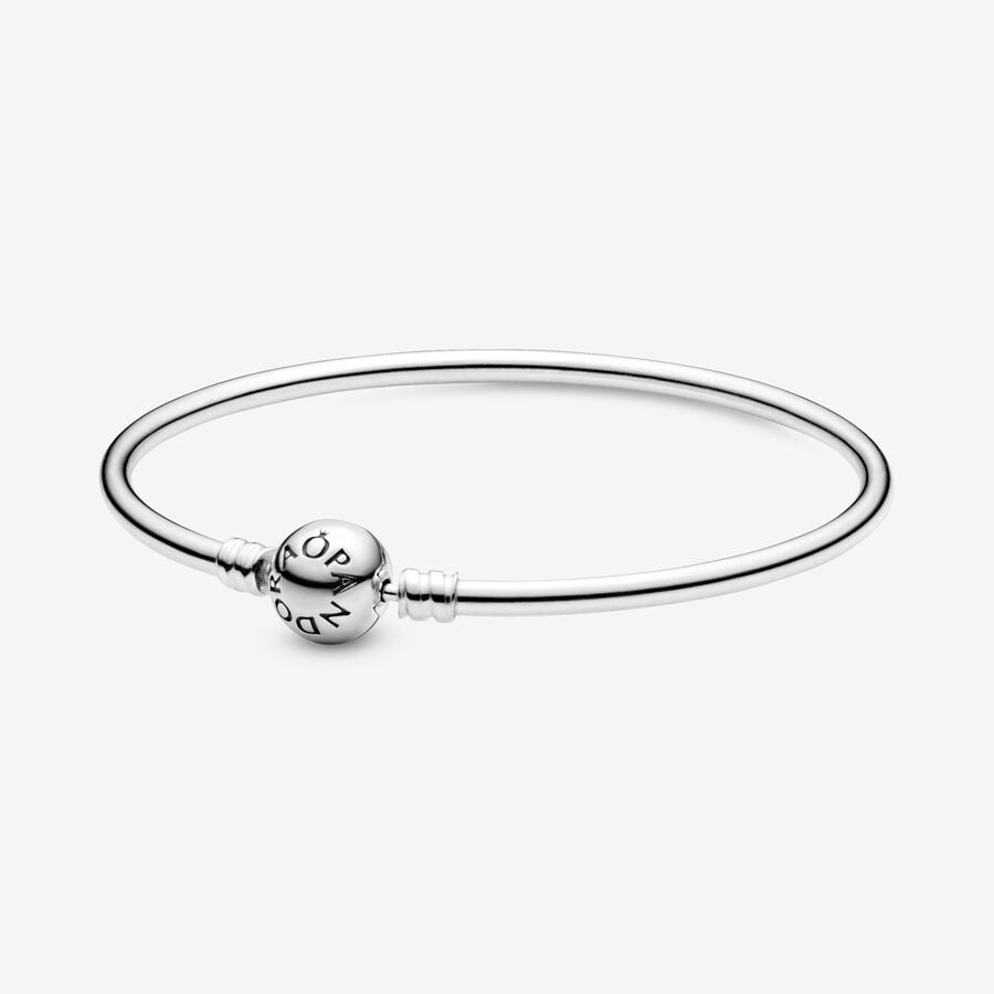 Logo Clasp Bangle Bracelet | Pandora