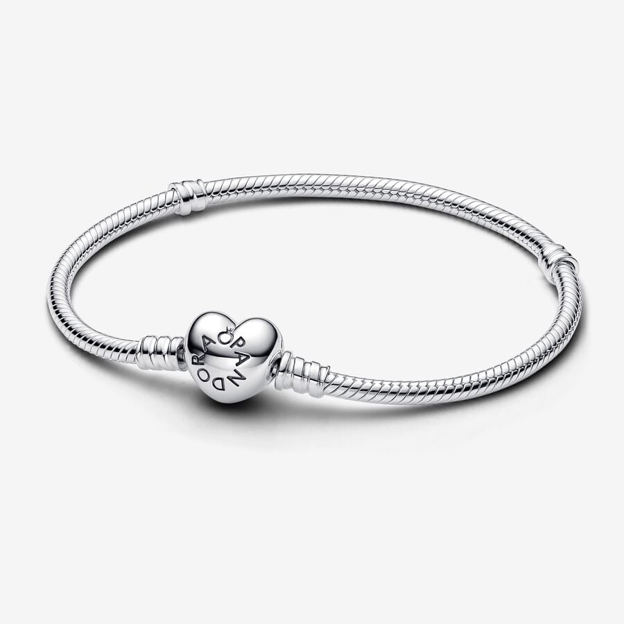 Moments Snake Mesh Heart Bracelet | Pandora
