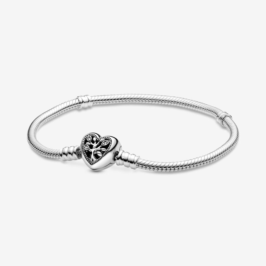 Snake Mesh Bracelet Heart Clasp Tree of Life | Pandora