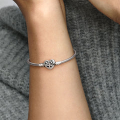 Snake Mesh Bracelet Heart Clasp Tree of Life | Pandora