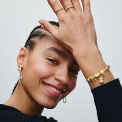 Sparkling Row Clip Charm Colorless Gold | Pandora