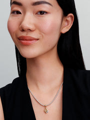 Engravable Polar Star Pendant Charm with Synthetic Diamond | Pandora