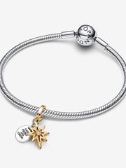 Engravable Polar Star Pendant Charm with Synthetic Diamond | Pandora