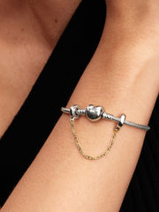 Comfort Chain - Elongated - Silver & Gold - Charms - Pandora