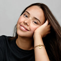 Heart Pendant Engravable Plaque - Gold - Charms - Pandora