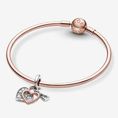 Double Heart Padlock Pendant Charm | Pandora