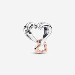 Two-tone Openwork Infinity Heart Charm | Pandora