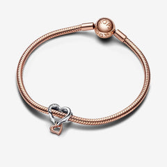 Two-tone Openwork Infinity Heart Charm | Pandora